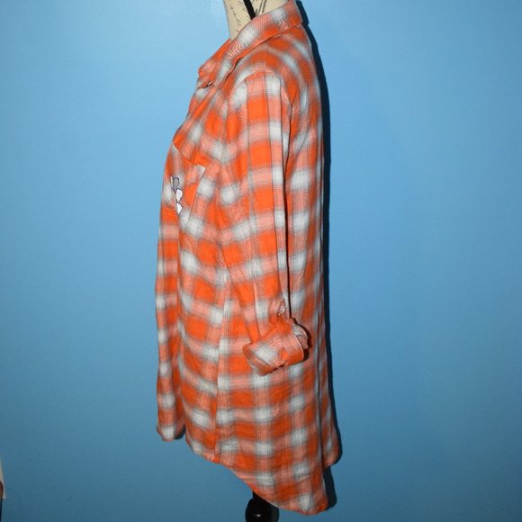 Concept Sport Clemson Hi Lo Flannel Shirt L - Picture 2 of 3